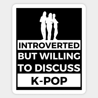 Introverted But Willing To Discuss K-Pop Music - Cowboy and Girl Dancing Design Magnet